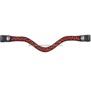 Diamantes de imitación coloridos, banda de cuero premium ajustada para cejas de caballo en todos los tamaños con lazos ajustables, precio al por mayor personalizado - Product Image 4