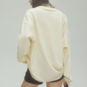 Fashion Crewneck Sweatshirt Women Loose Casual Sports Top Plain Sweatshirt Custom logo Gym Hoodie Sweatshirts - Product Image 6