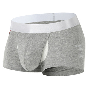 Boxer sexy en coton pour homme oem avec logo personnalisé Sous-vêtements ouverts sur le devant - Product Image 2