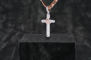Iced Out Jewelry Hip Hop Pendant 925 Silver \ Rose Gold Plated VVS Moissanite Diamond Cross Pendant para hombres y mujeres - Product Image 5