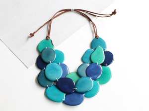 Collar con cuentas de sodalita natural, collar de cuentas redondas lisas de sodalita de 8mm, hecha a mano gargantilla de cristal, joyería con cuentas - Product Image 3