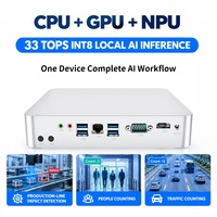 Mini PC industriel HelorPC Edge Al avec processeur Intel Core Ultra 7 155H, 1 Ethernet Gigabit, 1 RS232 COM pour l'automatisation industrielle