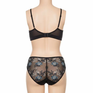 Embroidered Spandex Nylon Sexy Underwear Women <b>Lace</b> Transparent Lingerie Set Breathable <b>Elastic</b> Intimate Wear For Ladies - Product Image 5