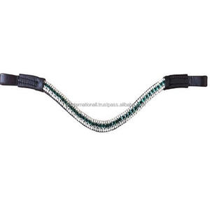 Pulsera de piel auténtica con acabado supersuave para mujer, brazalete de piel auténtica con cristales de color verde esmeralda, 3 filas - Product Image 3