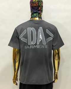 Camisetas de hombre con lavado ácido de piedra vintage unisex 100% algodón pesado estampado de gran tamaño al por mayor personalizado - Product Image 6