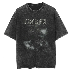 T-shirts vierges lourds 100% coton de haute qualité T-shirts en pierre de lavage à l'acide T-shirts personnalisés Vintage hommes t-shirts - Product Image 1