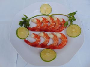 Cuerpo cocido congelado de camarón tigre negro pelado con cabeza y cola en embalaje de caja de vida útil de 24 meses IQF - Product Image 2