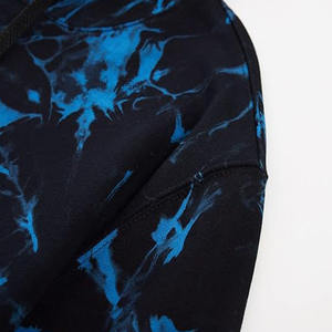 Sudadera con capucha de diseño bordado de mármol oscuro personalizado para hombre 100% algodón de manga larga ropa de calle Sudadera con capucha de contraste de otoño - Product Image 5