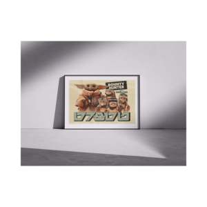 Modern Style 'The Mandalorian & Grogu' <b>Poster</b> Featuring Bounty Killer & the Anzellans for Wall Decor - Product Image 3