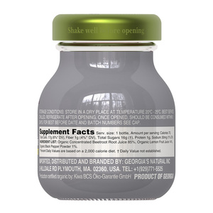 Shot de jus de betterave 100% biologique, naturel, fonctionnel et concentré, avec citron, en bouteilles de 70g - Product Image 2