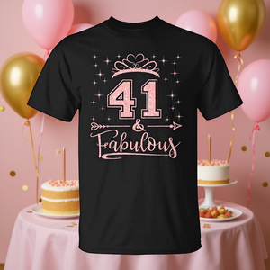 Camiseta para mujer de 41 años, regalo de cumpleaños, camiseta promocional para chicas felices - Product Image 3