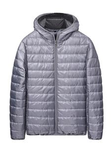 Vestes pour hommes Mode d'hiver Design personnalisé élégant Vêtements d'extérieur pour hommes à capuche Manteau gonflé en duvet de plumes Veste gonflée pour hommes - Product Image 3