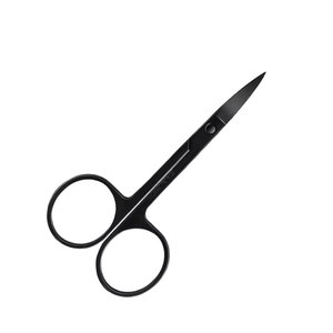 Ciseaux à sourcils incurvés en acier inoxydable noir de qualité supérieure, outil de beauté de précision pour la coupe des sourcils et des poils du visage - Product Image 3