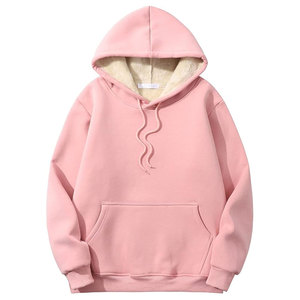 Sweat à capuche en polaire Sherpa de haute qualité avec logo en coton moelleux poche kangourou taille 6XL pour l'hiver - Product Image 1