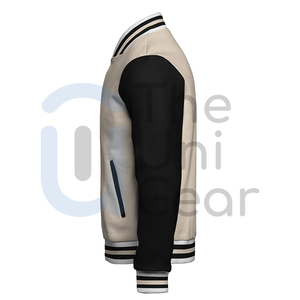 Blouson universitaire personnalisé pour homme, style baseball, col montant, logo frontal, écologique, décontracté, idéal pour l'hiver - Product Image 3