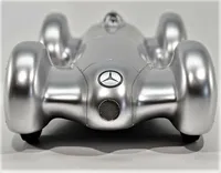 Coche de Carreras de Aluminio Rekordwagen Plateado, Modelo Art Deco Fundido a Presión, Coche Coleccionable a Escala, Decoración para el Hogar, Adorno de Mesa