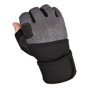 Premium Leather Gym Fitness Gloves Breathable Half Finger Design Adjustable Wrist <b>Strap</b> for Weight Training Workout Daily - Product Image 3