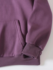 Sweat-shirt à capuche avec logo personnalisé pour femmes, col rond avec manches longues, design grande taille, position du logo avant, automne/hiver - Product Image 4