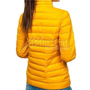 Veste bouffante pour femmes de coupe ajustée fabriquée par des professionnels, tenue décontractée, mode extérieure épaisse avec col montant personnalisable - Product Image 3