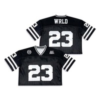Jersey de Fútbol Americano con Diseño Personalizado, Impresión por Transferencia de Calor, Corte Cuadrado, Holgado, Malla Transpirable, 100% Poliéster, de Secado Rápido