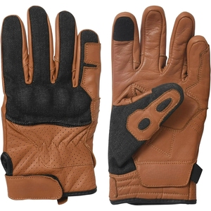 Leather and Denim Motorbike <b>Gloves</b> with Full Finger Protection and Perforated Design for Breathability and Comfort - Product Image 1
