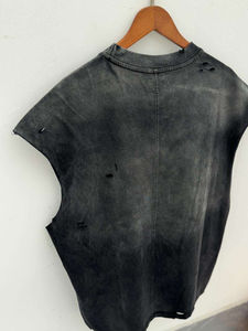 เสื้อกล้ามผู้ชายผ้าโพลีเอสเตอร์/ ผ้าฝ้ายถักแบบวินเทจโอเวอร์ไซส์ - Product Image 5