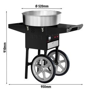 Commercial <b>Candy</b> Floss <b>Machine</b> - 520mm - 1.08kW - Black - Product Image 3