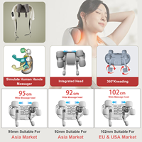 2024 sans fil 3D Mini Trapezius Rechargeable Mini Vibration électrique pétrissage cou pétrissage masseur produits avec chaleur