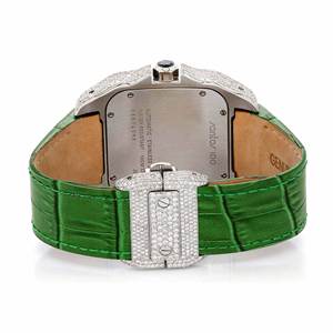 High-End Custom Moissanite Quartz Watch Luxury Fashion Hip Hop Style Diamond VVS Clarity <b>Square</b> Case Roman Glass Stainless Steel - Product Image 5