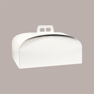 Boîte à nourriture rectangulaire en fibre blanche, 335x2335 H90 mm, lot de 10, en papier, durable et élégante - Product Image 1