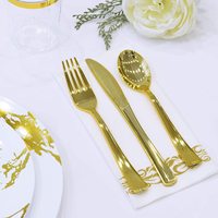 Luxe 175 pièces mariage fête d'anniversaire assiette plats soupe bol jetable en plastique vaisselle fournitures pour 25 ensembles
