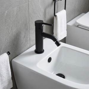 Rubinetto Miscelatore Bidet Nero Opaco Collezione Fiemme Koricini per Bagno - Product Image 5