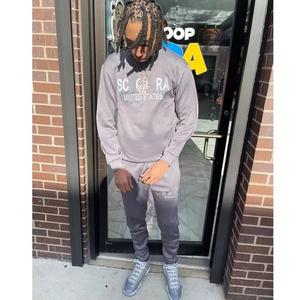 Ensemble de survêtement en molleton d'hiver pour homme, taille plus, sans marque, fabriqué aux États-Unis, avec logo brodé personnalisé - Product Image 1