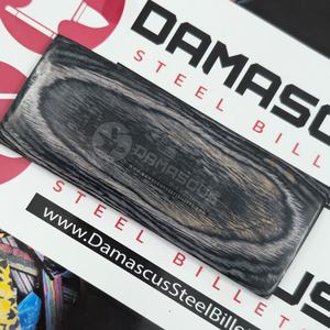 Écailles de manche de couteau en bois de charbon de bois foncé, gris fumé, noir, paire de 2, résine laminée pour la fabrication de couteaux personnalisés - Product Image 3