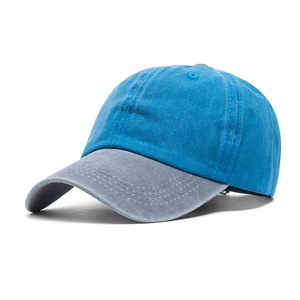 Wholesale Fashion Faded Denim Trucker Snapback <b>Cap</b> Custom Embroidery Logo <b>Peaked</b> <b>Cap</b> Washed Denim Hat Sports Baseball Hat Men - Product Image 2