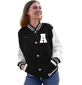 Femmes décontracté laine varsity vestes grande taille patchs personnalisés Chenille broderie conceptions soie hiver coton teint Baseball court - Product Image 3