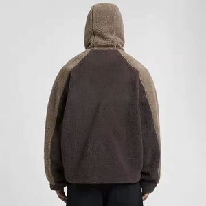 Nouveaux sweats à capuche en polaire Sherpa avec logo personnalisé de haute qualité zippés pour l'hiver et chaud pour hommes - Product Image 4