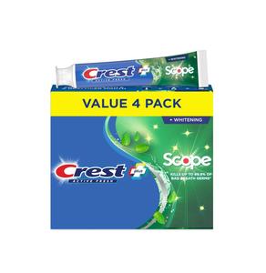 Crest Whitening Plus Scope, Pasta Dental Completa Active Fresh + Blanqueadora, 5.5oz, Pasta Dental para Dientes Sensibles, Paquete de 4 - Product Image 2