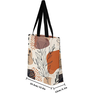 Bolso de mano de lona de arcoíris colorido de hadas del Castillo, bolso de compras reutilizable con estampado de lunares de líneas bohemias Vintage - Product Image 2