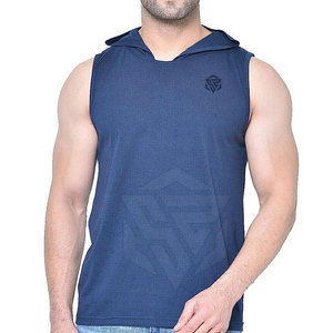 Sudadera sin Mangas para Hombre, Corte Regular, Ropa Deportiva de Gimnasio, 100% Algodón, Diseño Sólido, Personalizable, OEM, Invierno - Product Image 1