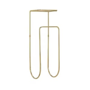 Porte-serviettes en laiton à finition chromée à la mode avec tige organisateur de rangement de salle de bain pour la maison hôtel - Product Image 4