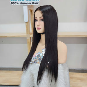 Perruques en cheveux humains à prix d'usine, perruque frontale en dentelle, cheveux alignés sur la cuticule, transparentes pour les noirs - Product Image 3