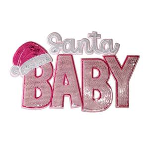 แผ่นปักเลื่อมลายคริสมาสต์สีชมพูขนาดใหญ่สำหรับเด็กผู้หญิงเสื้อผ้าสำหรับเด็กผู้หญิง - Product Image 4