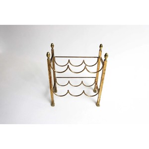 Vintage Hollywood Regency Cuisine Rack Six Porte-Bouteille Néoclassique Lion Paws 40s Nouvelle Arrivée Conception Incroyable - Product Image 4