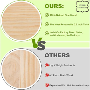 Juego en blanco de cerámica natural personalizado posavasos de almohadillas de corcho para bebidas redondas de madera para bebidas con soporte - Product Image 4