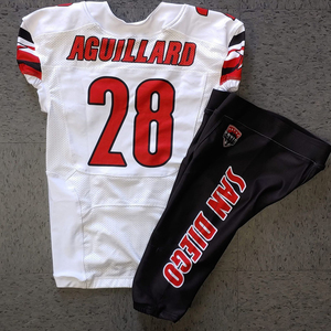 Personalizado al por mayor equipo adulto sublimación práctica jóvenes aparejos sarga fútbol americano uniforme conjunto fútbol americano Jersey - Product Image 2