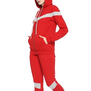 ชุดวอร์มลำลองผู้หญิงแบบมีฮู้ด น้ำหนักเบา ไซส์ XS-XL ผลิตตามสั่ง (OEM) ลายพิมพ์เรียบ สำหรับออกกำลังกาย ฤดูหนาว ปี 2026 - Product Image 4