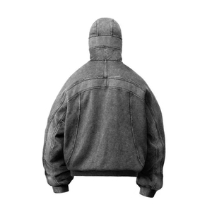 เสื้อฮู้ดกรดล้างจากโรงงานปากีสถานสําหรับบุรุษ - Product Image 2