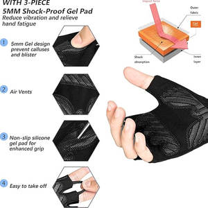 Gants de cyclisme Gants de vélo pour hommes/femmes Gants de vélo demi-doigts Entraînement Haltérophilie Gym - Product Image 6