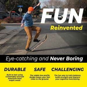 Bảng cân bằng bằng gỗ Bảng lắc lư huấn luyện viên thể thao slackline Thiết bị tập luyện tại nhà phòng tập thể dục Yoga nhanh nhẹn Pilates lõi - Product Image 3